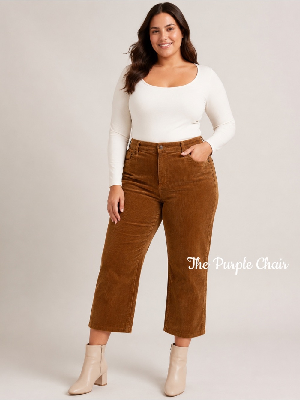 KUT FROM THE KLOTH NWT Cognac Kelsey High Waist Corduroy Pants 16W